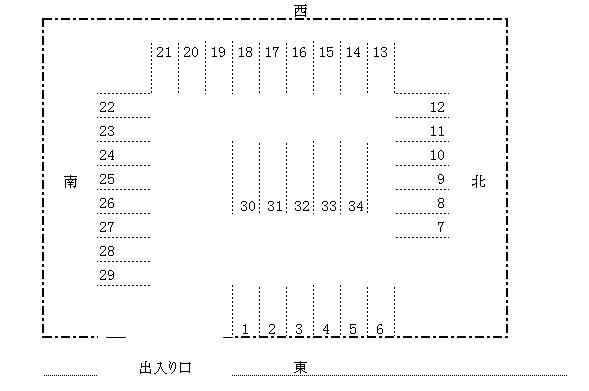 京田第二駐車場の駐車配置図
