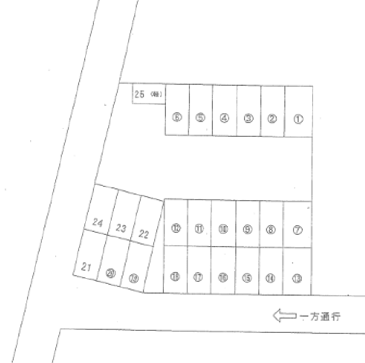 魚町駐車場の駐車配置図