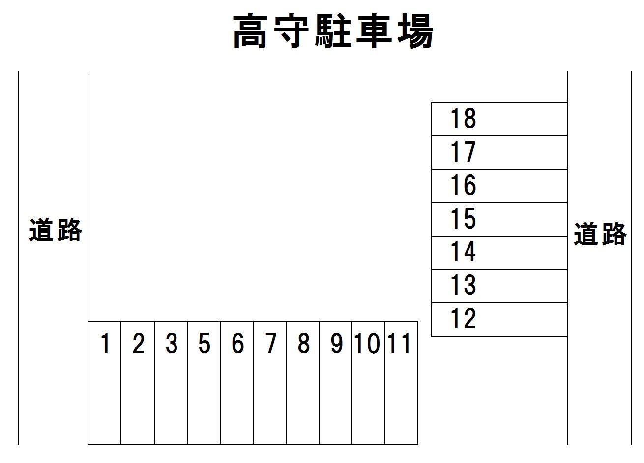 高守駐車場の駐車配置図