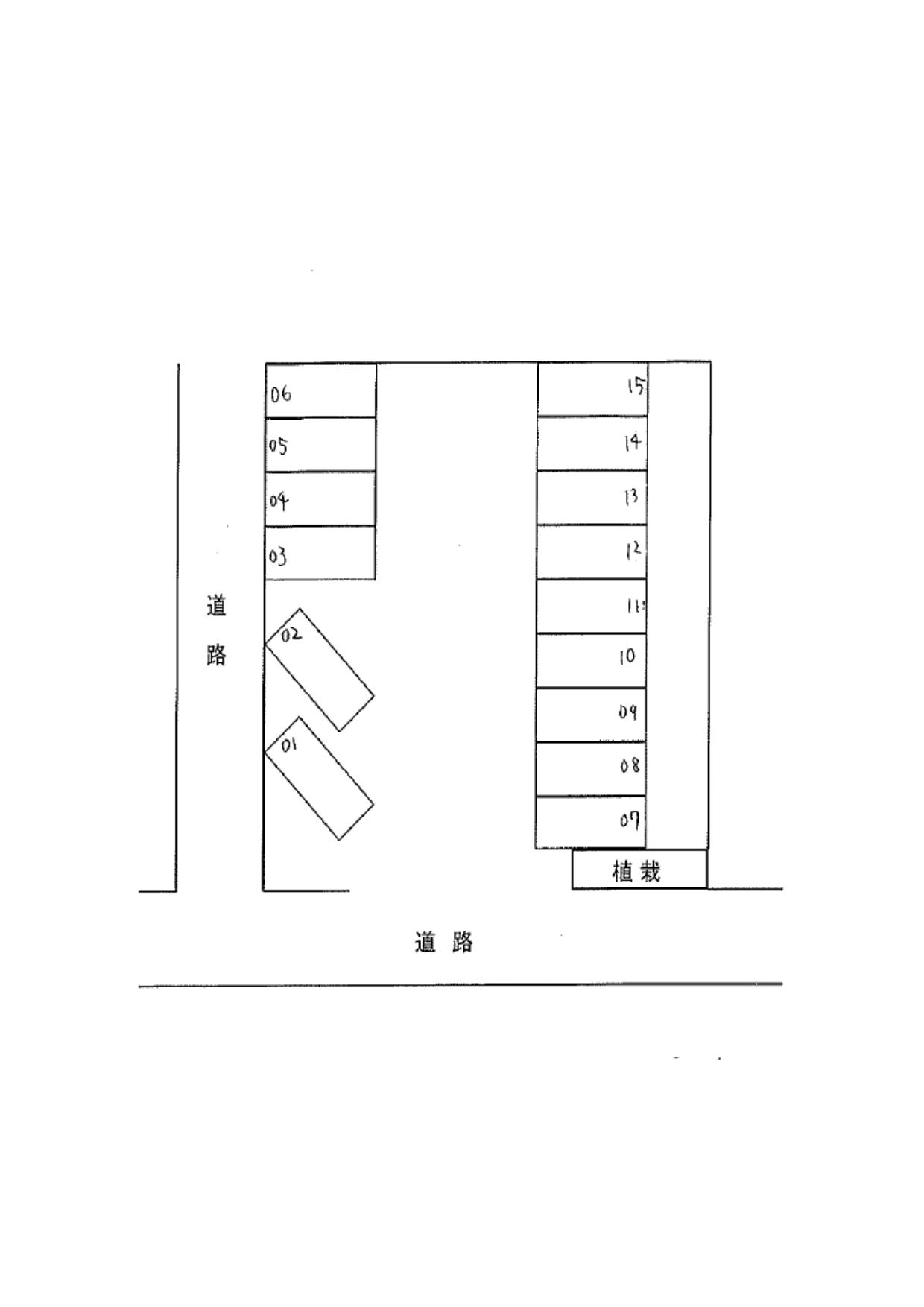 Yパーキング2の駐車配置図