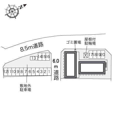 TAIYOU(29691) 敷地外駐車場の駐車配置図