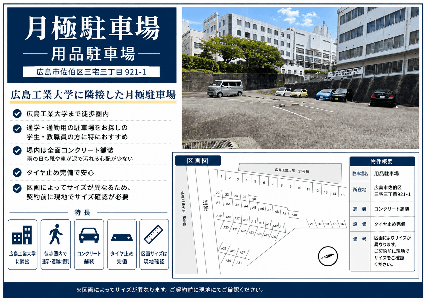 用品駐車場の外観・駐車場イメージ1枚目