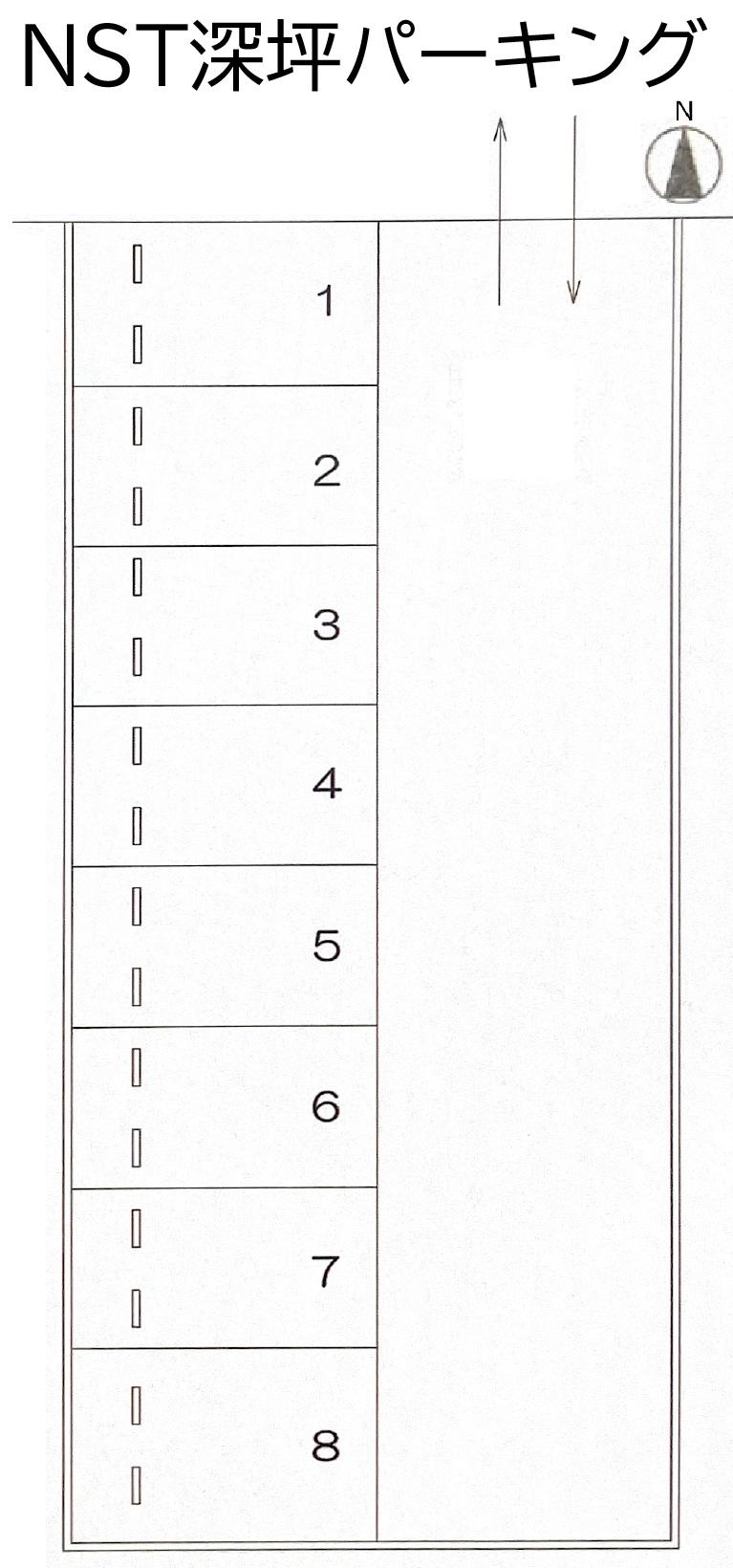 NST深坪パーキングの駐車配置図