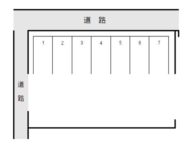 スカイプレイスK第2駐車場の駐車配置図