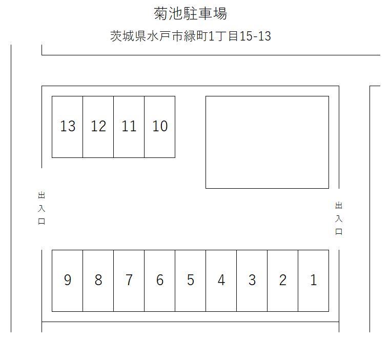 菊池駐車場の駐車配置図