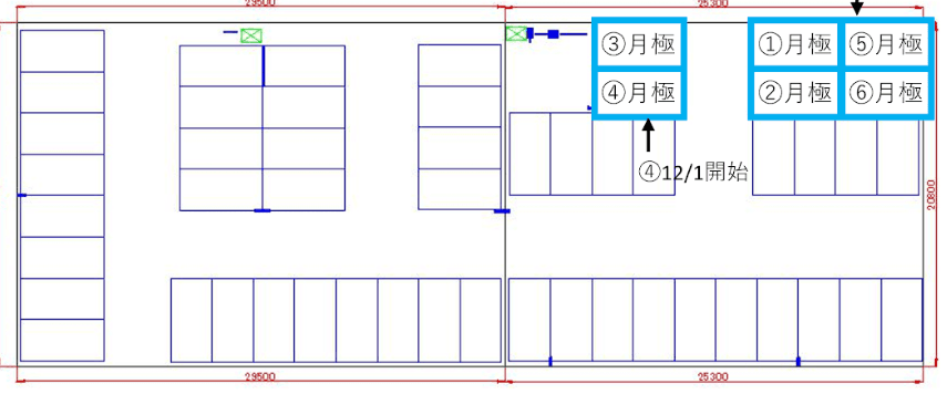 豊田町駅前第2の駐車配置図