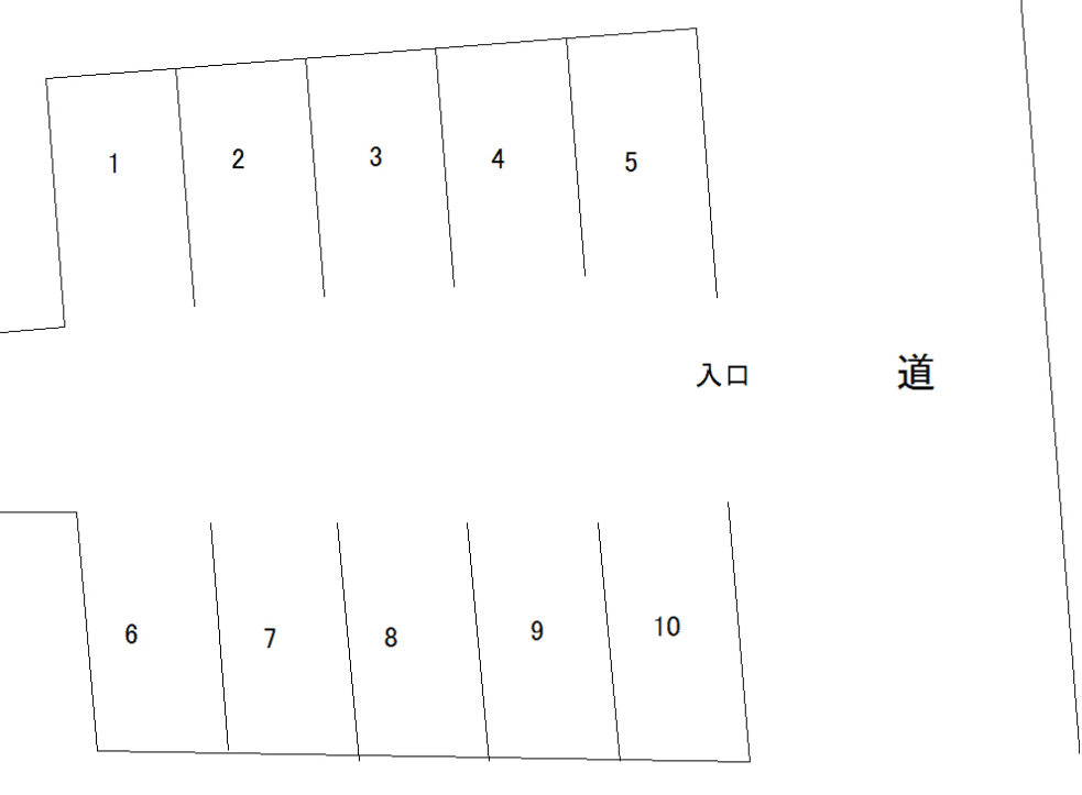 由宇町南駐車場の駐車配置図