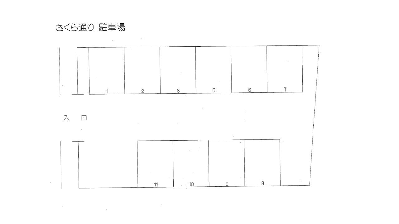 さくら通り駐車場の駐車配置図