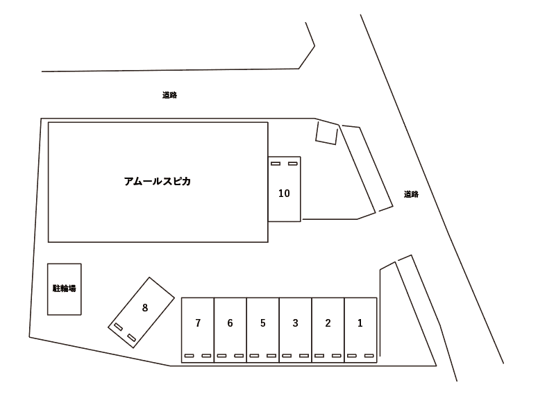 アムールスピカの駐車配置図