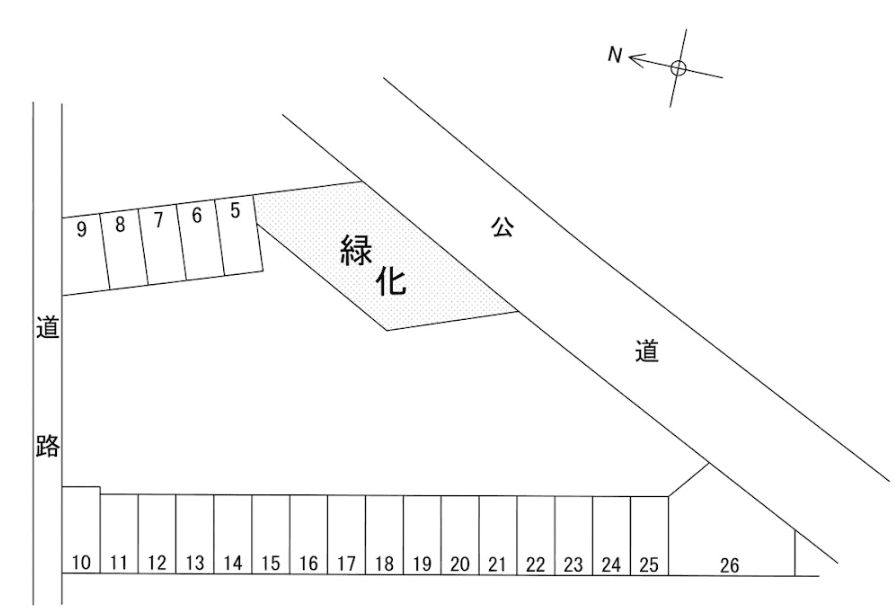 関根(谷中町)駐車場の駐車配置図