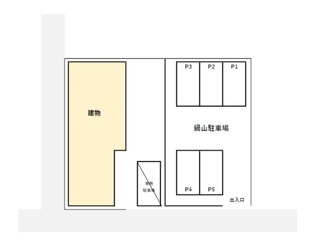 鍋山町駐車場の駐車配置図