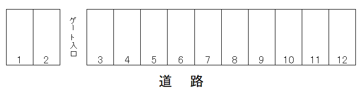 練兵町パーキングの駐車配置図