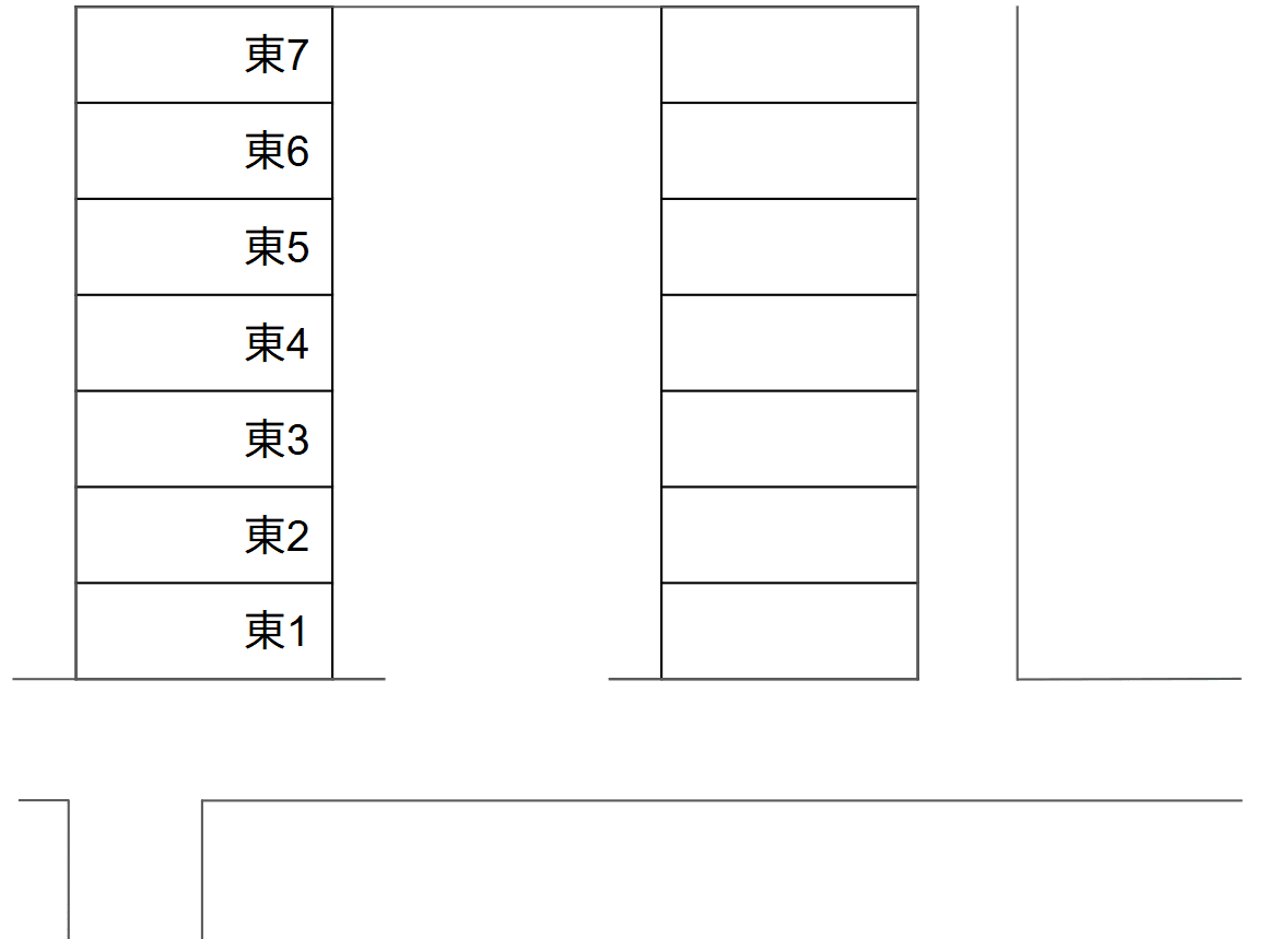 北日吉玉井パーキングの駐車配置図