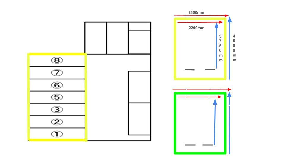 ノースヴィレッジパーキングの駐車配置図