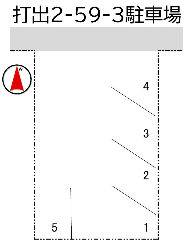 打出2-59-3駐車場の駐車配置図
