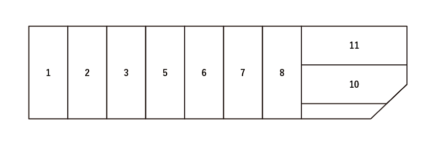 南寺方東通駐車場の駐車配置図