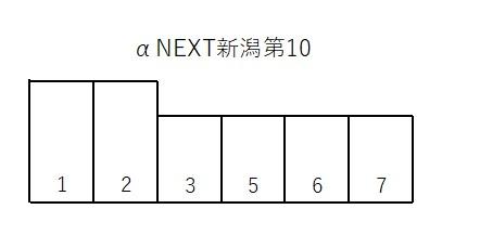 αNEXT新潟第10の駐車配置図