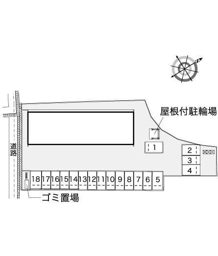 レーヴ磐井川(43167)の駐車配置図