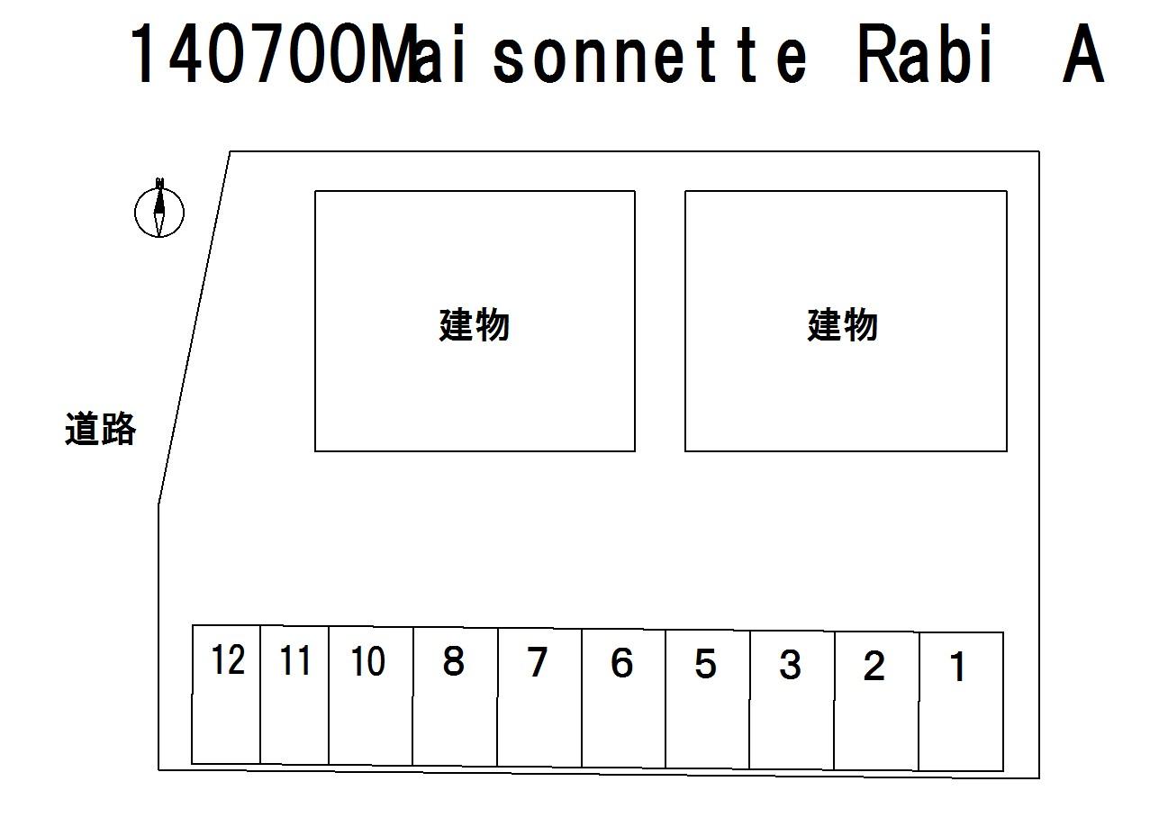 Maisonnette Rabi Aの駐車配置図