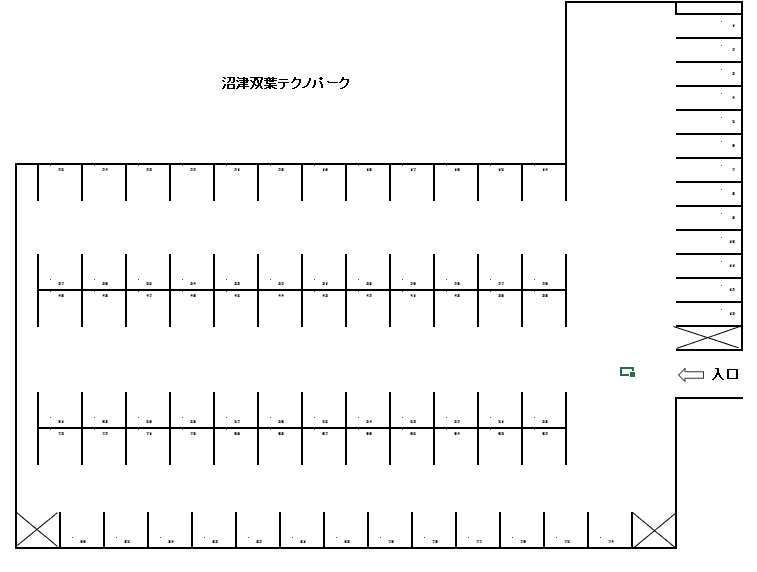 沼津双葉テクノパークの駐車配置図