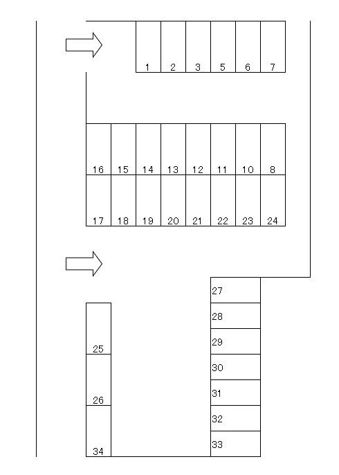 行徳1丁目372西垣駐車場の駐車配置図