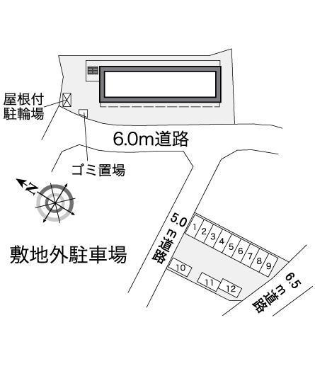 大黒(39509) 敷地外駐車場の駐車配置図