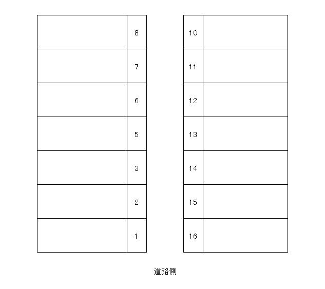寺町駐車場の駐車配置図