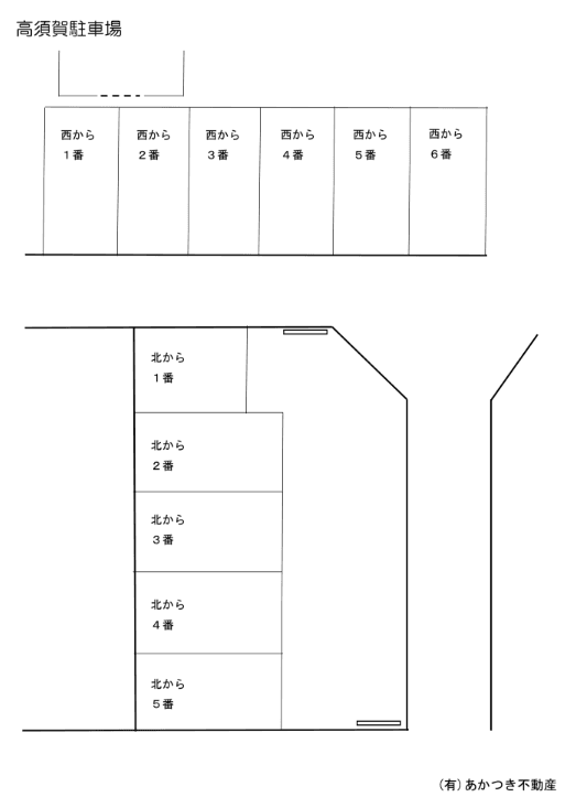 高須賀駐車場の駐車配置図