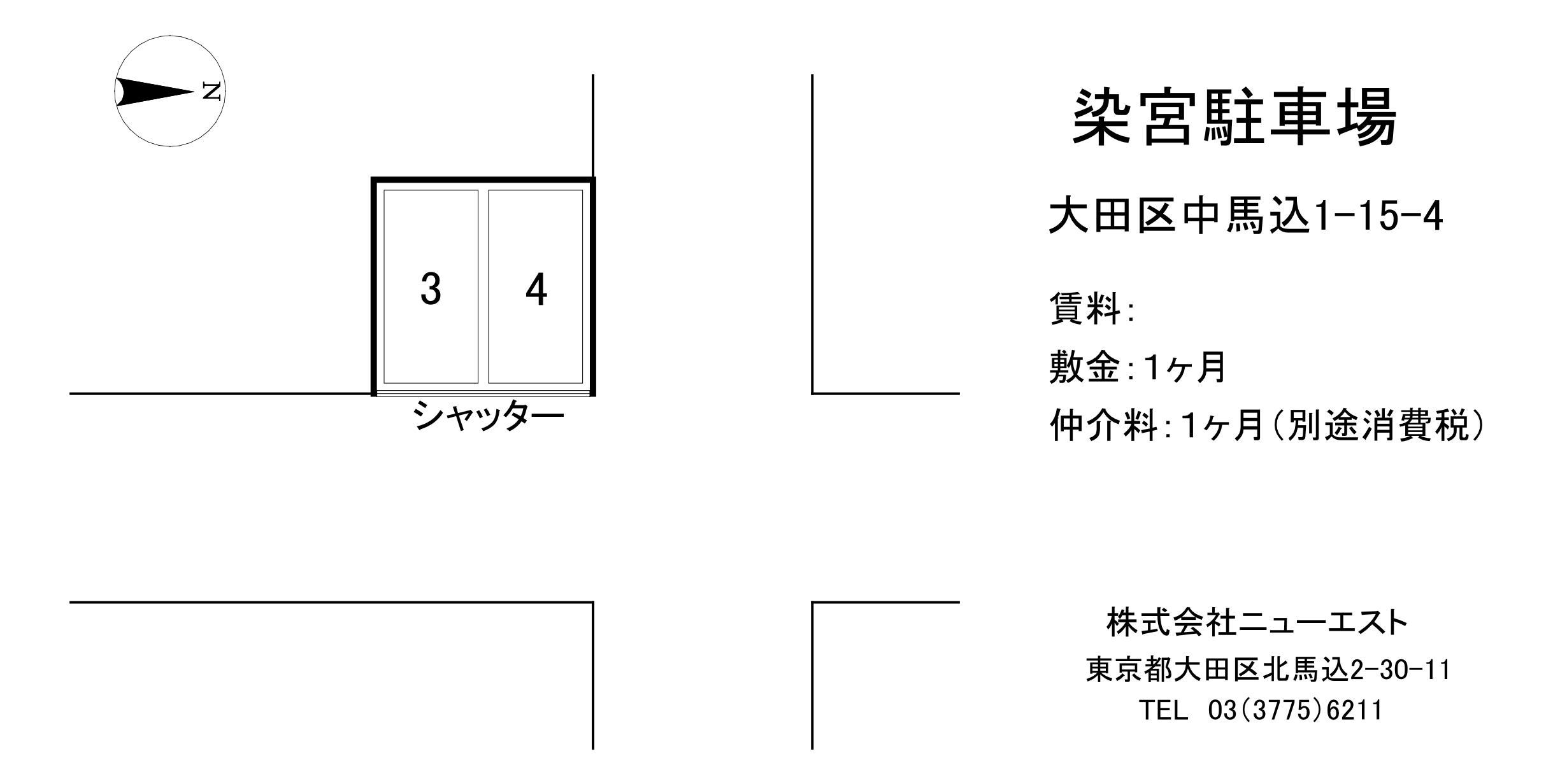 染宮駐車場の駐車配置図