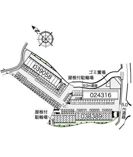 インター古賀Ⅱ(38389)の駐車配置図