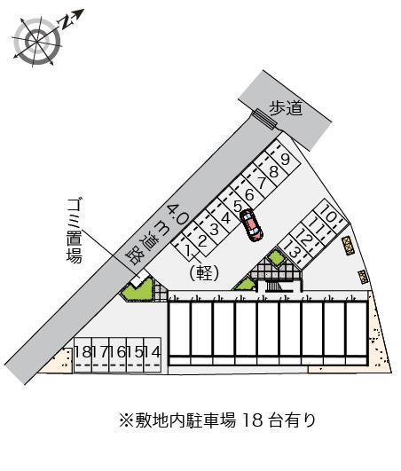 クレイノPREMIUM宮里(57538)の駐車配置図