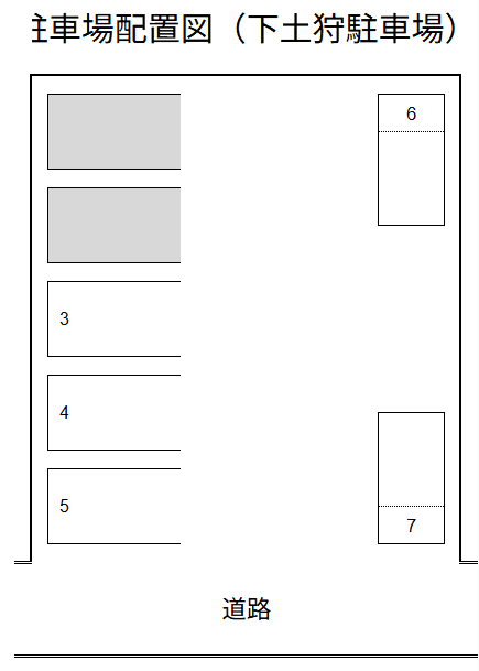 下土狩駐車場の駐車配置図