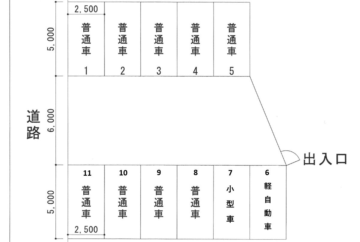 箱崎1丁目パーキングの駐車配置図