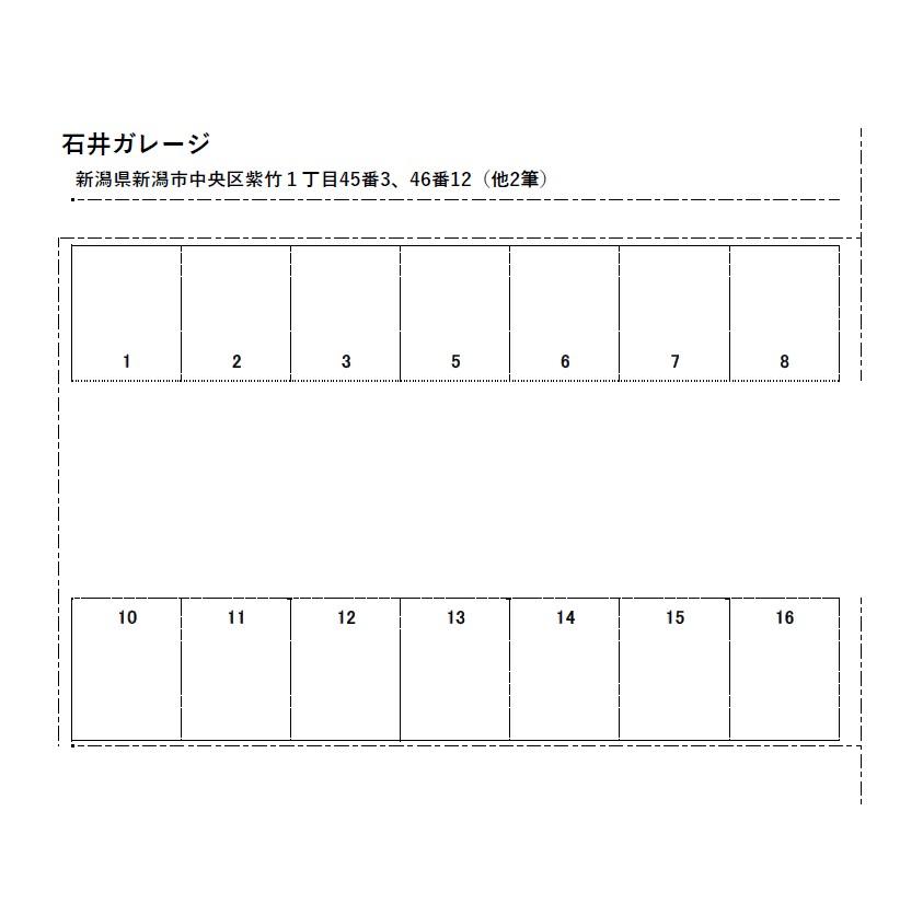 石井ガレージの駐車配置図