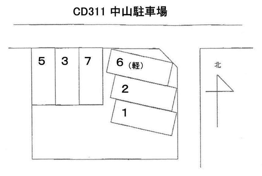 CD311 中山駐車場の駐車配置図