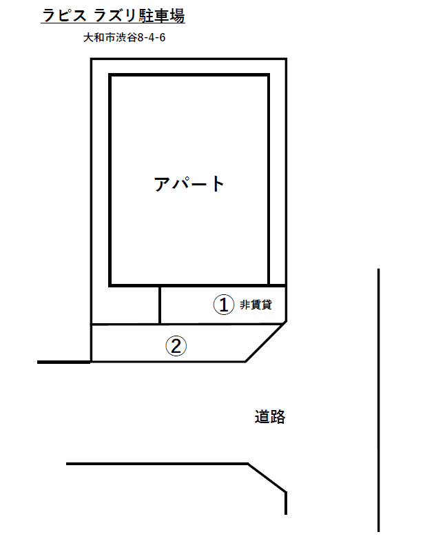 ラピス ラズリ駐車場の駐車配置図
