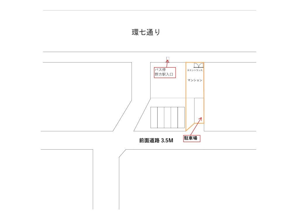 野方2丁目駐車場の駐車配置図