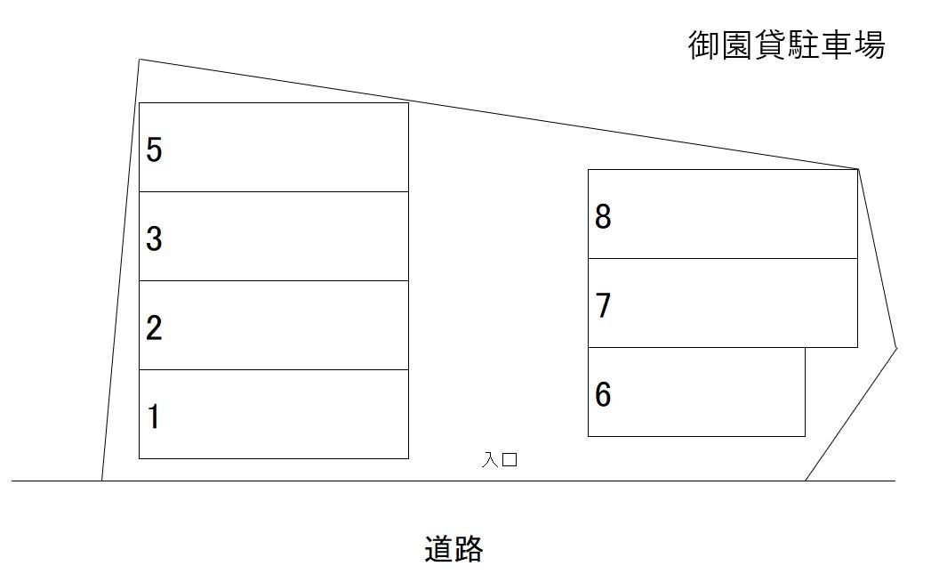 御園貸駐車場の駐車配置図