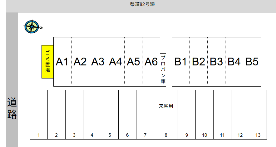 Kanoaの駐車配置図