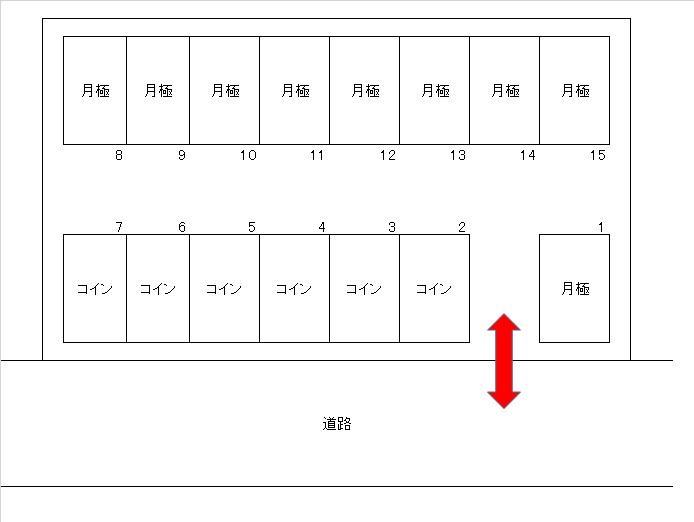 片江一丁目駐車場の駐車配置図