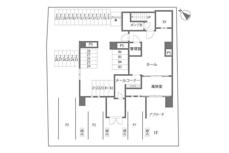 BlancCiel六本松の駐車配置図