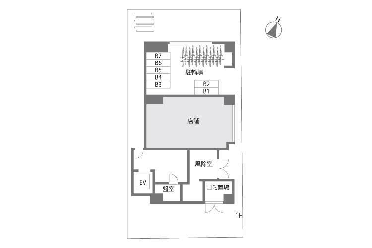 サニークレスト薬院の駐車配置図