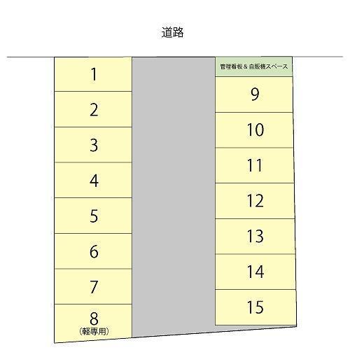 福重N駐車場の駐車配置図