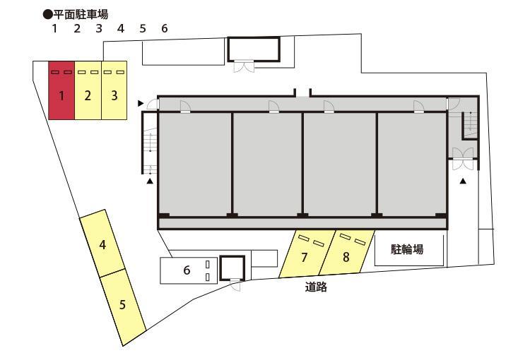 脇坂マンションの駐車配置図