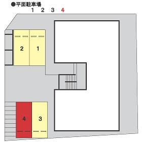 ラパス平和の駐車配置図