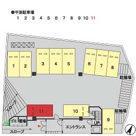エンシェント山荘通りの駐車配置図