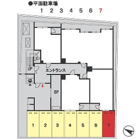 プラウド平和の駐車配置図