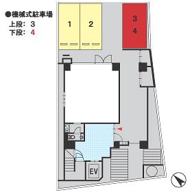 クリエ平尾の駐車配置図