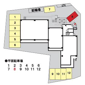 第11よし川ビルの駐車配置図