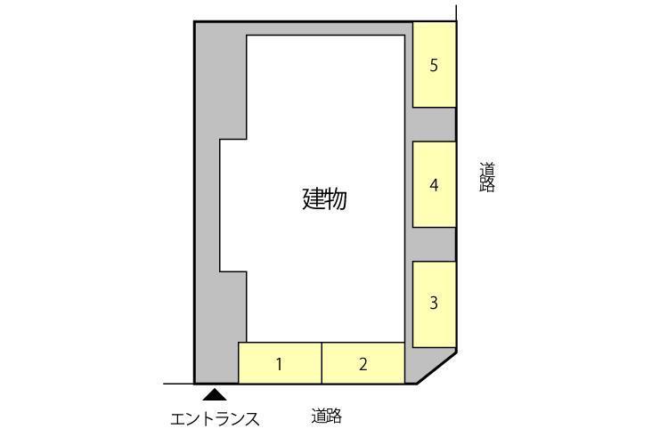 コーポラス平和の駐車配置図